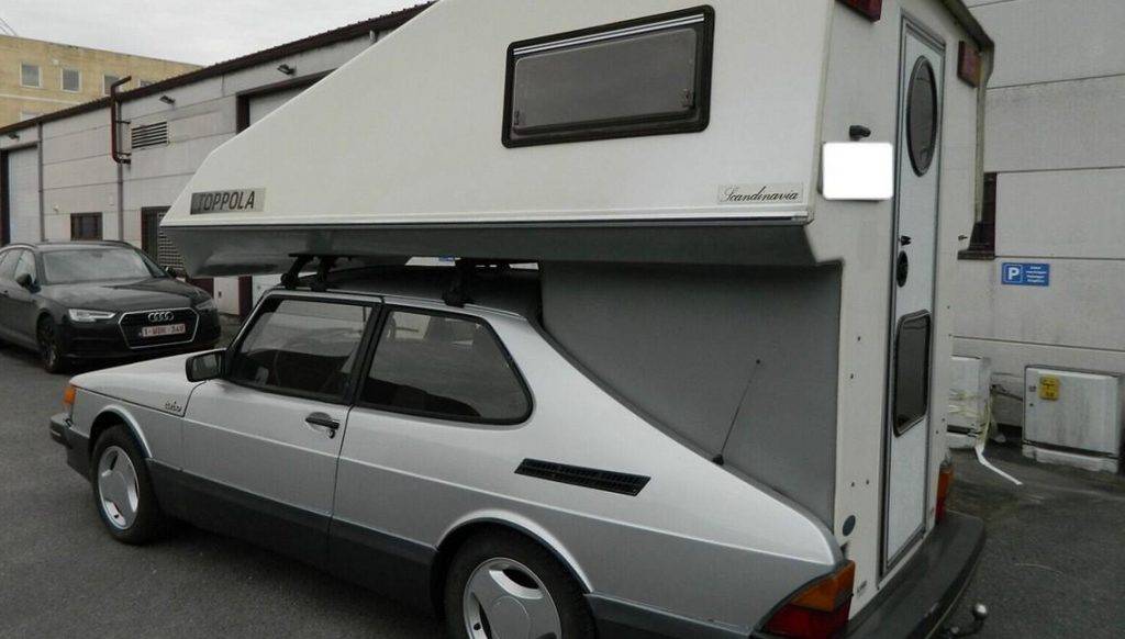 Toppola campers were first made for docked Saab 99s